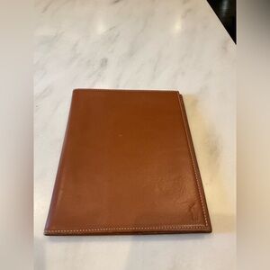 Rarely Used- Ralph Lauren Tan Leather iPad Case